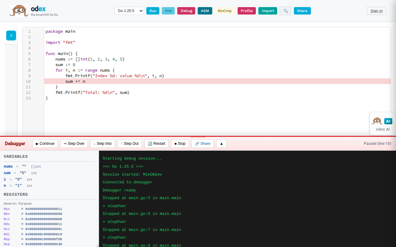 Interactive Debugger Demo